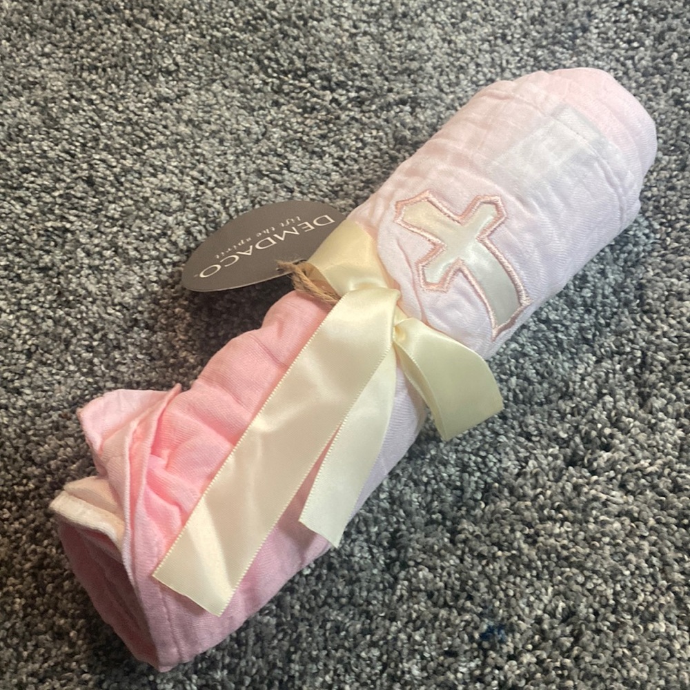Demdaco Pink Receiving Blanket